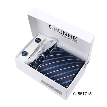 斜條紋寬版領帶禮盒組-五件組-滌綸材質_10